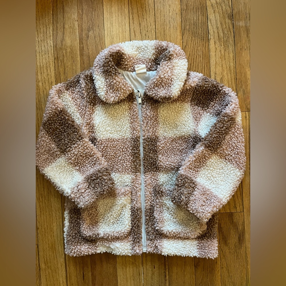 H&M Plaid Sherpa Jacket 3T
